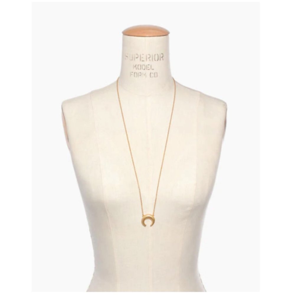 Madewell Chunky Crescent Moon Necklace